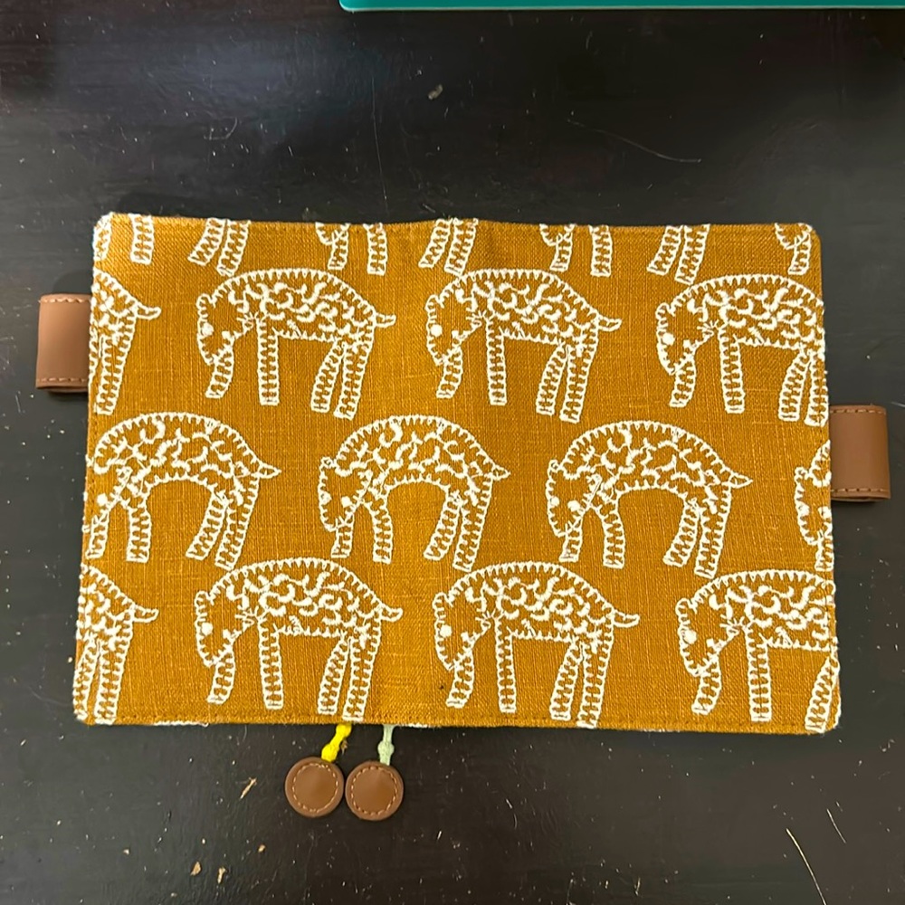 Embroidered Sheep Notebook Cover — A6